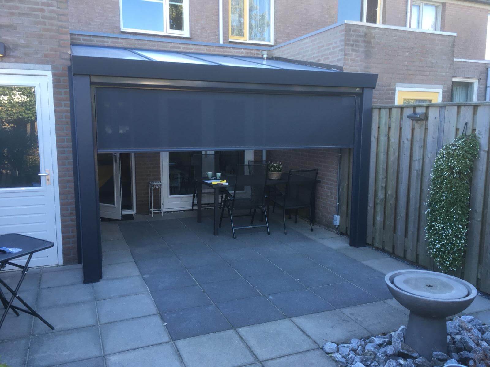 een aluminium veranda