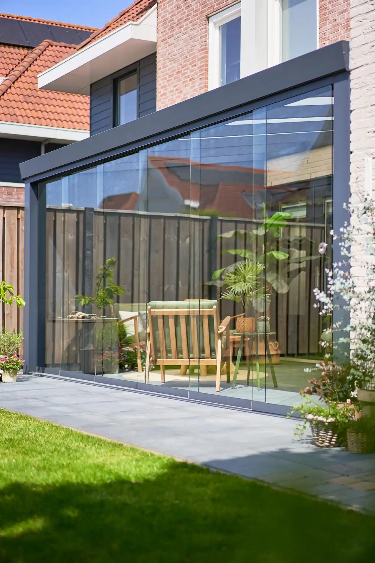 glazen schuifwand voor terras noord brabant